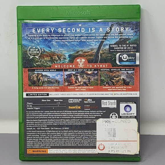 Far Cry 4 Limited‎ Edition Xbox One Game Untested - Picture 2 of 7